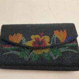 Maui By Design black beaded clutch